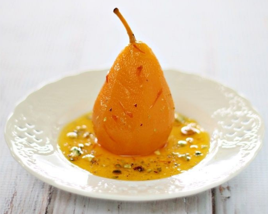 Saffron Poached Pears